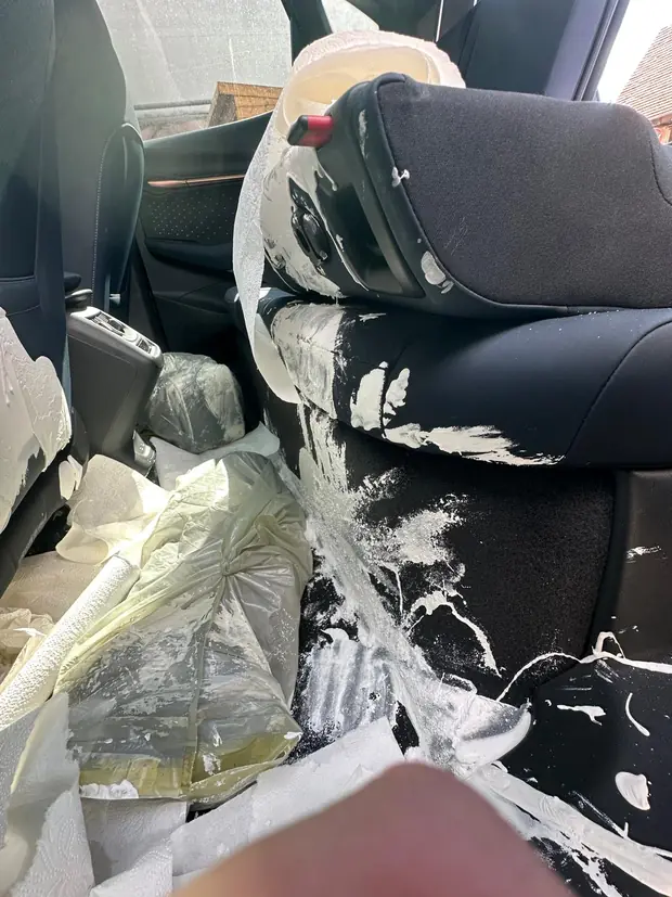 Farbunfall im Innenraum, Vorher