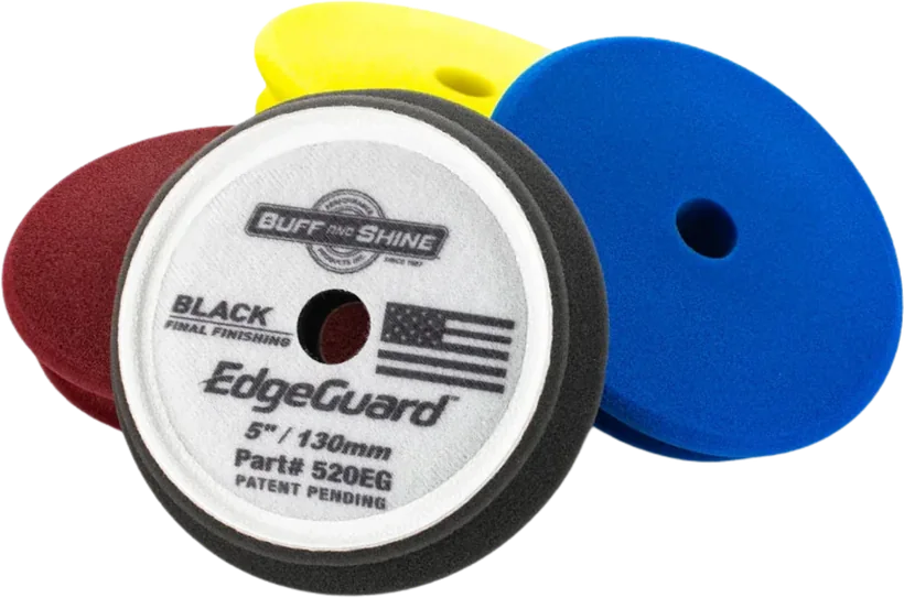 Polierpads Buff and Shine EdgeGuard, 5 Zoll, in vier Härtegraden